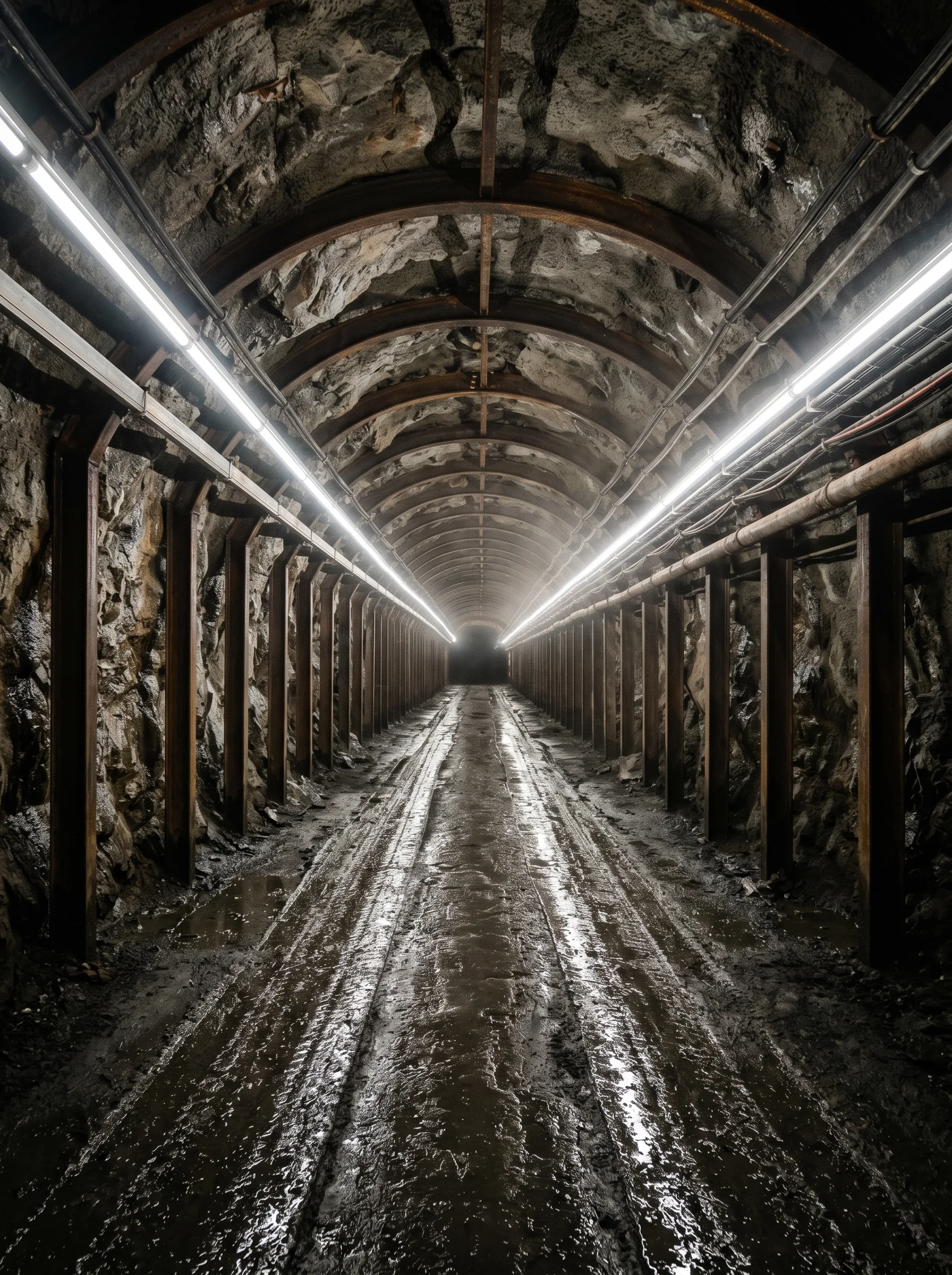 IP67 mining tunnel LED light strip with weather-proof connectors